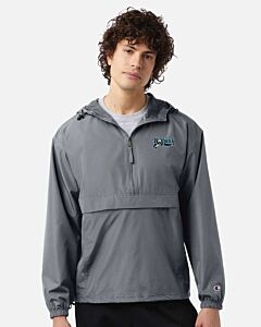 Champion - Hooded Packable Quarter-Zip Jacket - Left Chest Embroidery - TCNE Golf-Graphite