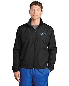 Sport-Tek® Full-Zip Wind Jacket - Left Chest Embroidery - TCNE Golf-Black