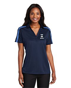 Port Authority® Ladies Silk Touch™ Performance Colorblock Stripe Polo - Embroidery - TCNE Wolfpack Logo