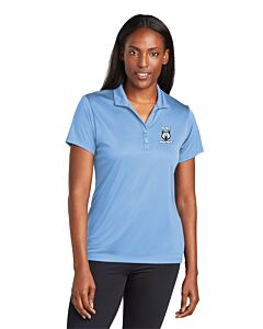Sport-Tek® Ladies PosiCharge® Re-Compete Polo - Embroidery - TCNE Wolfpack Logo-Carolina Blue