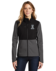 The North Face® Ladies' Castle Rock Soft Shell Jacket - Embroidery -Asphalt Gray