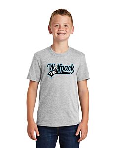 Port & Company® Youth Core Blend Tee - Front Imprint - Wolfpack Ribbon Logo