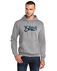 Port &amp; Company® Core Fleece Pullover Hooded Sweatshirt - Front Imprint - Wolfpack Ribbon Logo-Athletic Heather